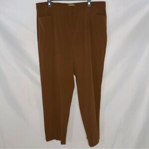 Apostrophe Woman Plus Size 18W Brown Tapered Work Trousers EUC
